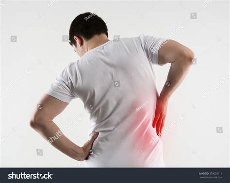 Hip Back Injury Young Caucasian Man Stock Photo 279002711 Shutterstock
