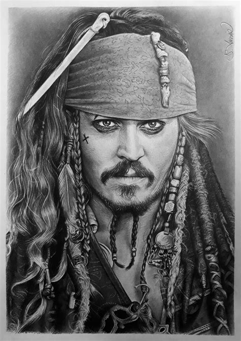 Captain jack sparrow is a fictional character and the main protagonist of the pirates of the caribbean film series. Pencil Drawing Johnny Depp Karakalem | Sparrow art ...