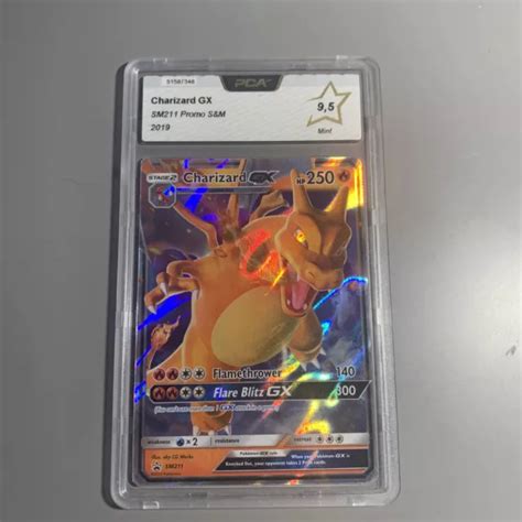 CARTE POKÉMON ANGLAISE Dracaufeu GX SM211 Gradé PCA 9 5 EUR 40 00