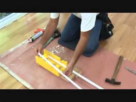 But you can not cut laminate with any cutter such as a hacksaw for cutting wood. Cutting quarter round trim for a laminate floor - YouTube
