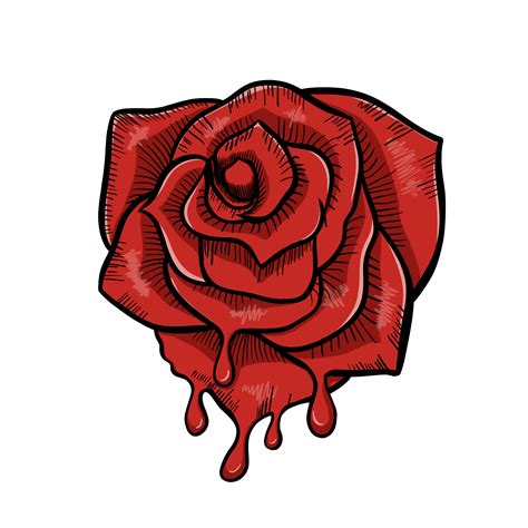 Bleeding Rose Drawing