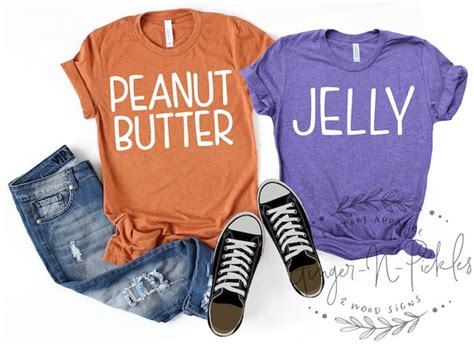Peanut Butter And Jelly Shirts His And Hers Matching Shirt Etsy