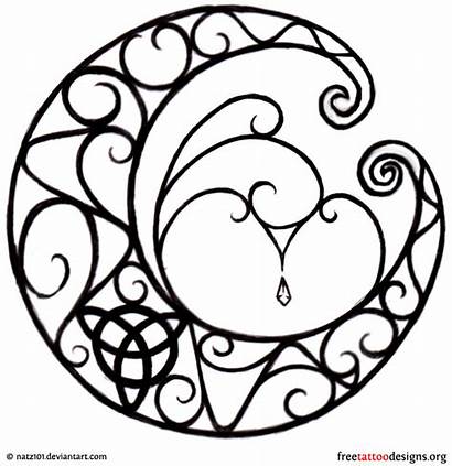Gothic Moon Tattoo Designs Tattoos Traceable Outline