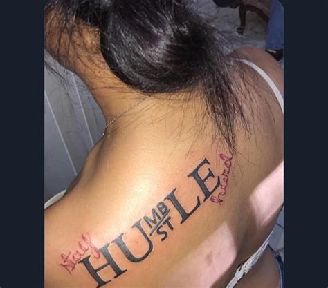 Stay Humble Hustle Hard Tattoo Men