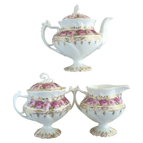 Antique Tea Set Victorian Roses Prussia Porcelain Antique Tea Sets Victorian Tea Sets