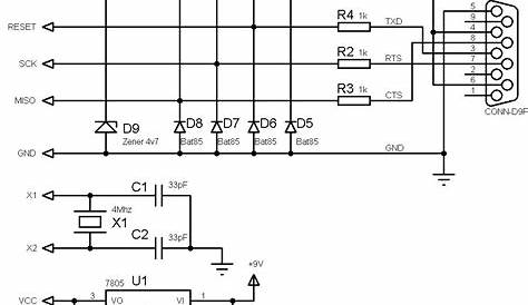 simple avr circuit diagram