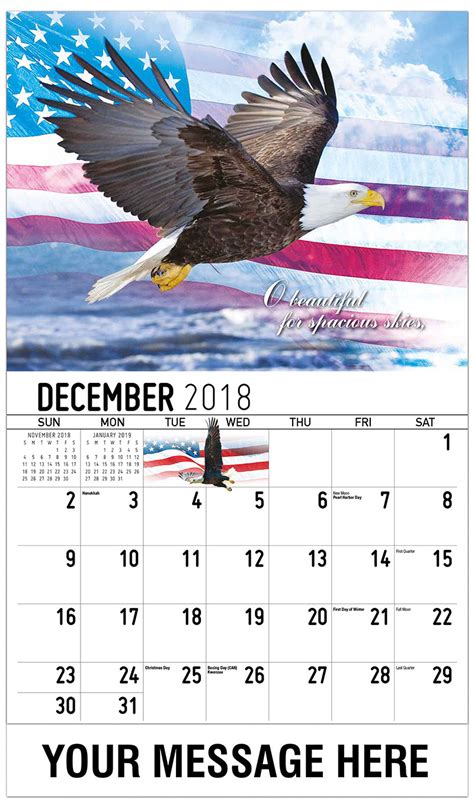 America The Beautiful Patriotic Promotional Calendar Us Patriotism