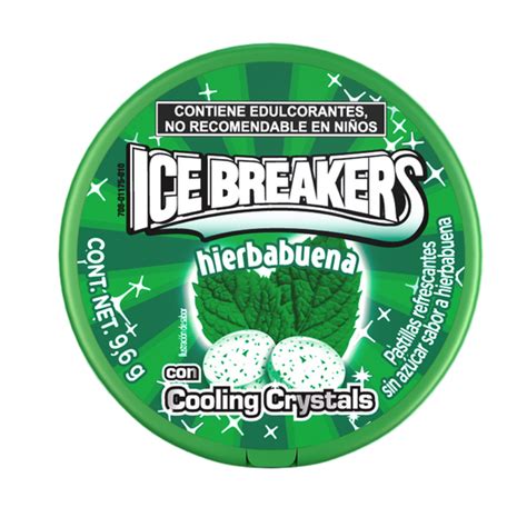 Pastillas De Caramelo Macizo Ice Breaker Hierbabuena 12 Piezas