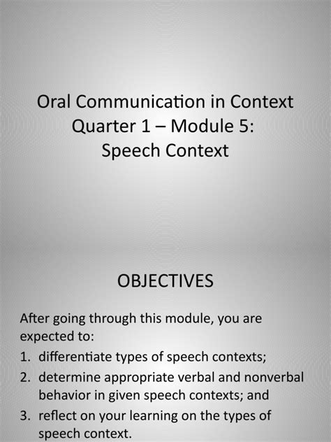 Oral Communication Module 5 Pdf