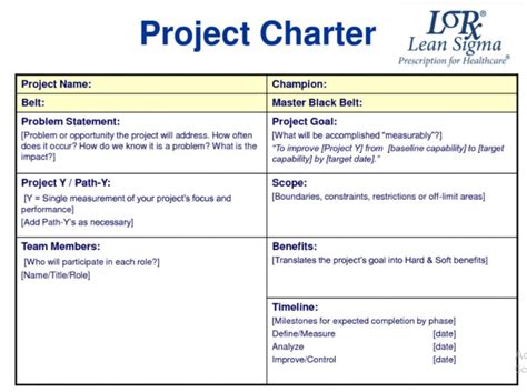 5 Project Charter Template Sample Template Business Psd Excel Word
