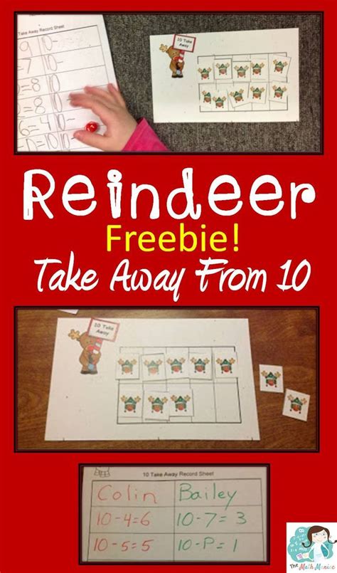 Reindeer 10 Take Away A Common Core Game For Subtracting From 10