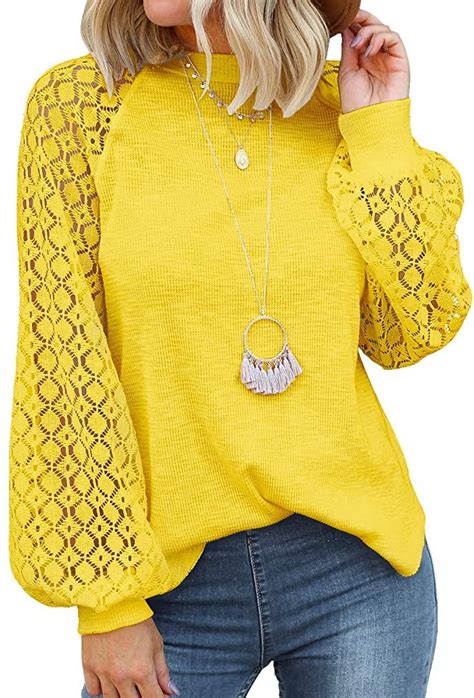 Miholl Womens Casual Sweet And Cute Loose Shirt Balloon Sleeve Blouse