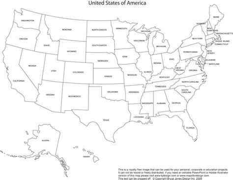 50 States Map Worksheet