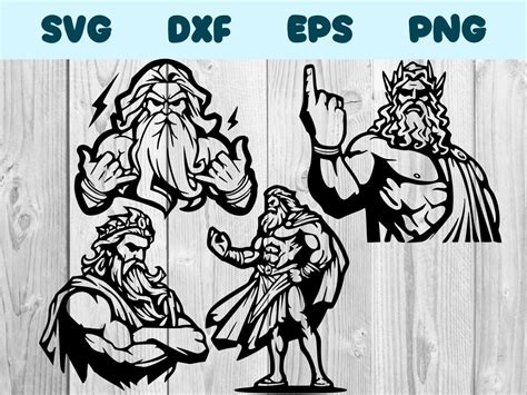 Zues Svg Cartoon Zues Png Cool Zues Clipart Badass Zues Vector Etsy
