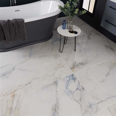 Deluxe Sapphire Marble Effect Porcelain Tiles