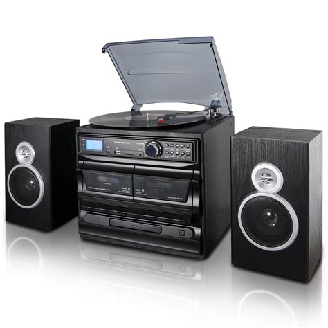 Record Playershome Turntables Double Cassette Player Bluetooth 3 Speed
