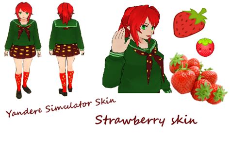 Yandere Simulator Skin Strawberry Skin By Kobatochan09 On Deviantart