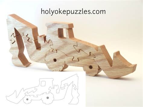 Backhoe Puzzle Pattern Pdf And Svg Etsy Uk Wooden Train Wooden Toy Car