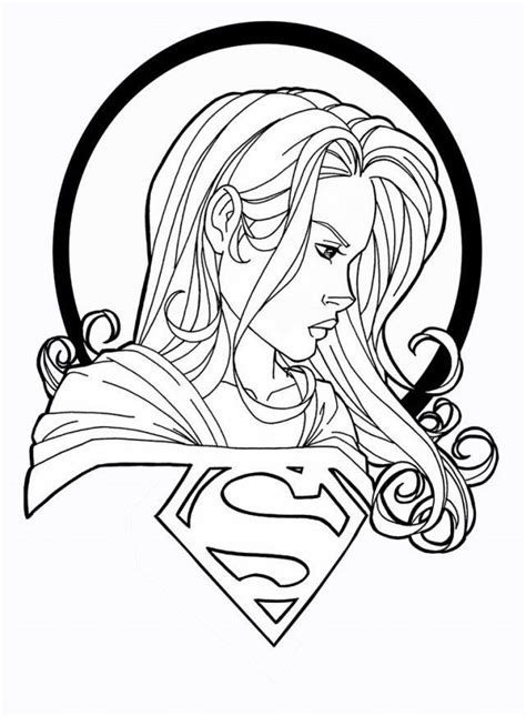 Supergirl Coloring Page Supergirl Drawing At Getdrawings Free