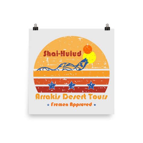 Arrakis Desert Tours Poster Dune Inspired Poster Vintage Etsy
