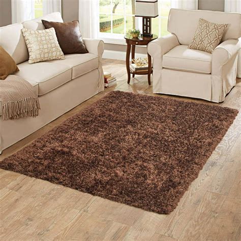 Better Homes And Gardens Brown Plush Shag Polyester Rug Brown