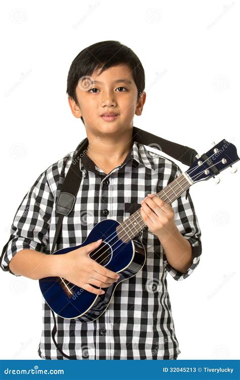 Boy Playing Guitar Stock Image Image Of Male Musician 32045213