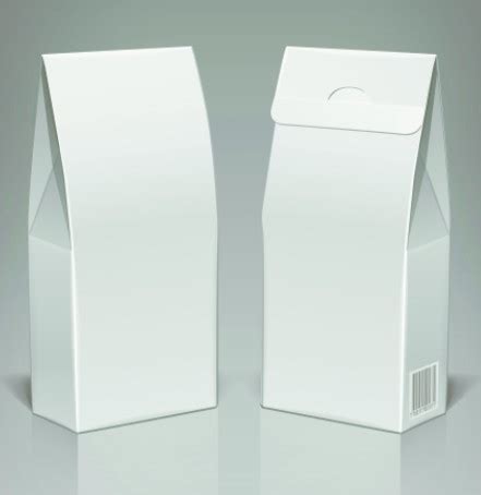 Free Elegant 3D White Paper Box Vector Template - TitanUI