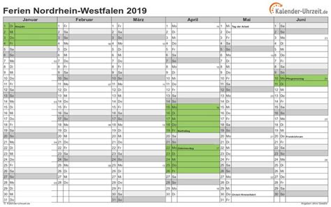 Ferienkalender Nordrhein Westfalen 2019 Ferien Kalender Kalender