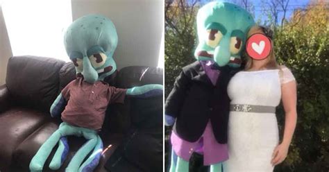 Meet The Woman Who Fell In Love And Married Her Squidward Doll Ftw