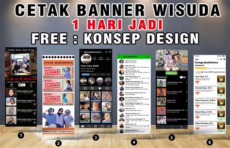 Cetak X Banner Baner Benner Wisuda Tiang Lazada Indonesia