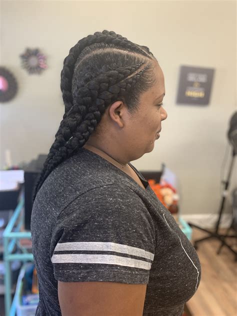She has such a welcoming personality & gives you tips on how to care for your natural hair. Goddess Cornrows | Hair designs, Natural hair styles, Cornrows