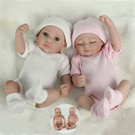 Twins Preemies Newborn Baby Dolls Lifelike Full Body Vinyl Silicone