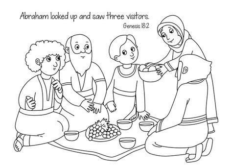 Abraham and sarah's visitors coloring page b. 44 best Abraham's special visitors images on Pinterest ...