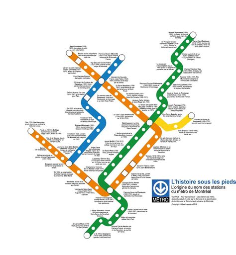 Une Carte Explique Lorigine Du Nom Des Stations Du Métro De Montréal Jdm