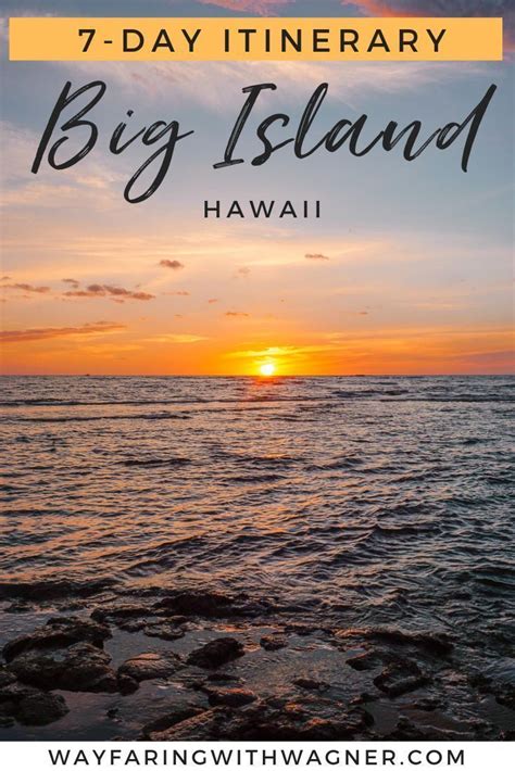 The Perfect Big Island Itinerary For 7 Days Hawaii Hawaii Travel Guide Travel Usa America