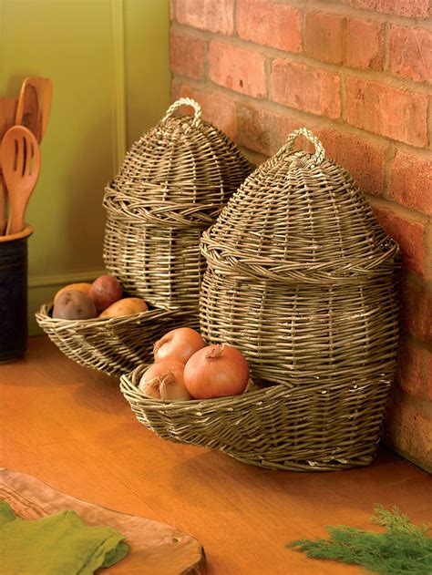 Countertop Potato And Onion Storage Baskets Set Of 2