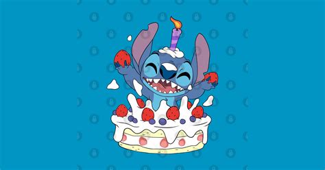 Happy Birthday Stitch Stitch Sticker Teepublic