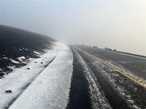 Video Shows Snow Atop Haleakalā Summit Reopens Maui Now