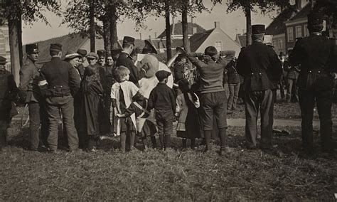 A Kindly Dutch Band Entertaining Belgian Refugees 1916 Bygonely