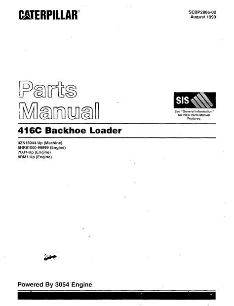 Caterpillar 416c Backhoe Loader Parts Manual Pdf Download By
