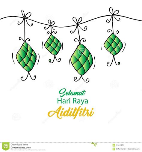 Mega hari raya paper bag. Selamat Hari与ketupat的Raya Aidilfitri 库存例证 - 插画 包括有 抽象, 设计 ...