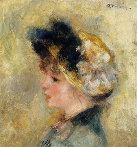 Head Of A Young Girl 1878 Painting Pierre Auguste Renoir Oil Paintings