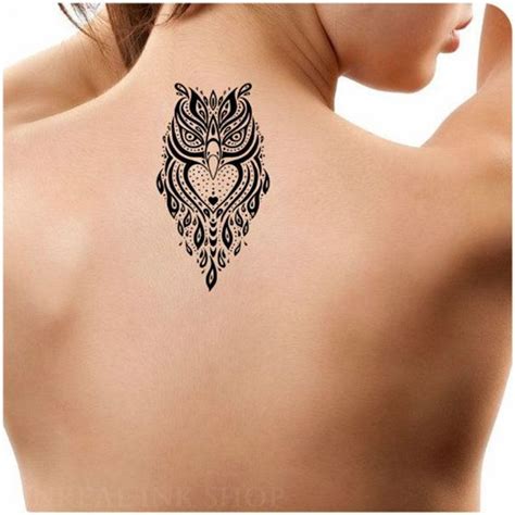 Women Tattoo Owl Tattoo On Back Your Number