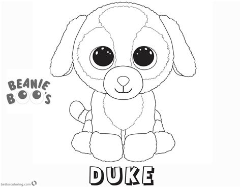 Coloring Pages Cute Dogs Beanie Boo Coloring Pages