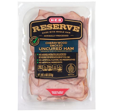 H E B Select Ingredients Reserve Cherrywood Smoked Uncured Ham Shop Meat At H E B