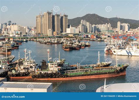 Port Of Busan Largest Harbor In South Korea Editorial Stock Image