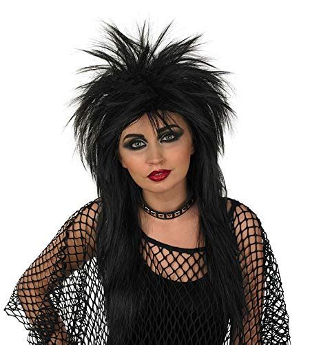 fun shack adults 80s wig glam rock mullet spiked rock costume decades costume accessory for men