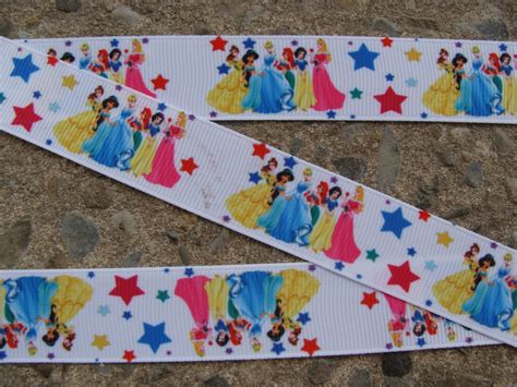3 Yards Princess Ribbon Disney Princess Ribbon Printed Ribbon Etsy In