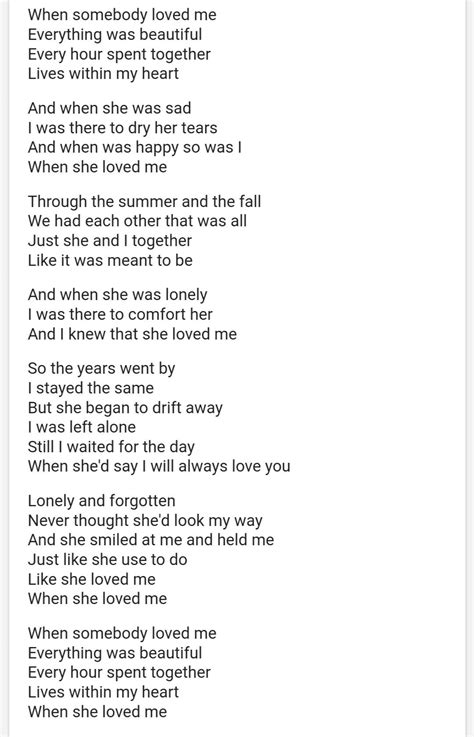 I try to push it down. When somebody loves me lyrics | Me too lyrics, My love ...