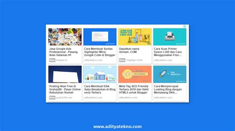 Cara Mengubah Tampilan Iklan Matched Content Terlengkap Adityatekno